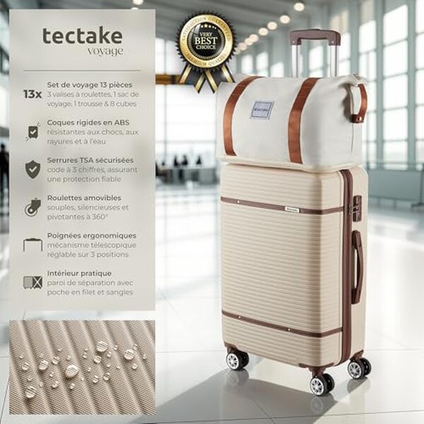 Découvrez notre test détaillé du set de valises tectake 13 pièces : qualité, durabilité et praticité pour vos voyages. Avis complet et conseils d'achat.