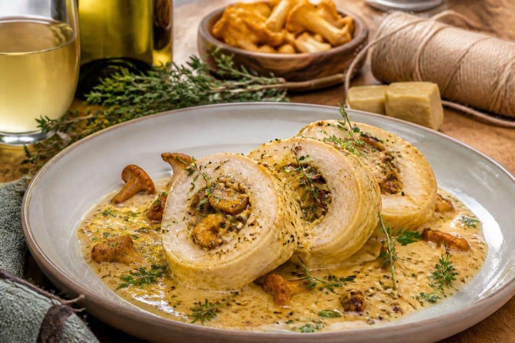 Recette de ballotines de poulet aux girolles