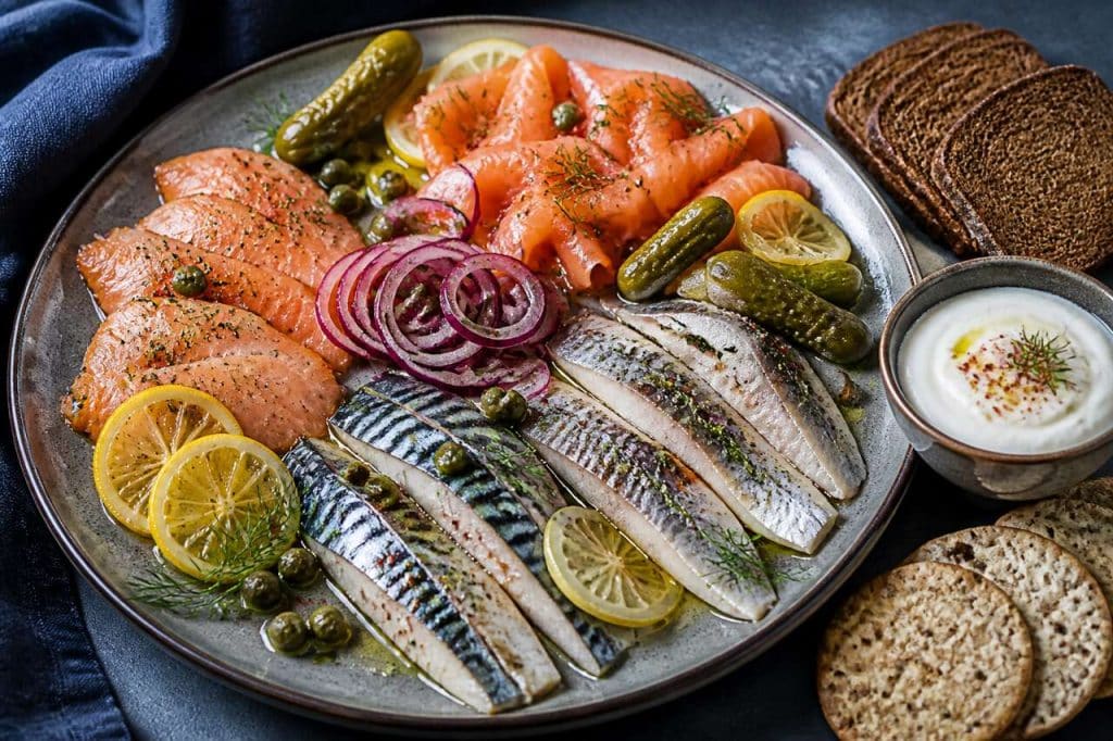 Recette d'assiette de poissons fumés