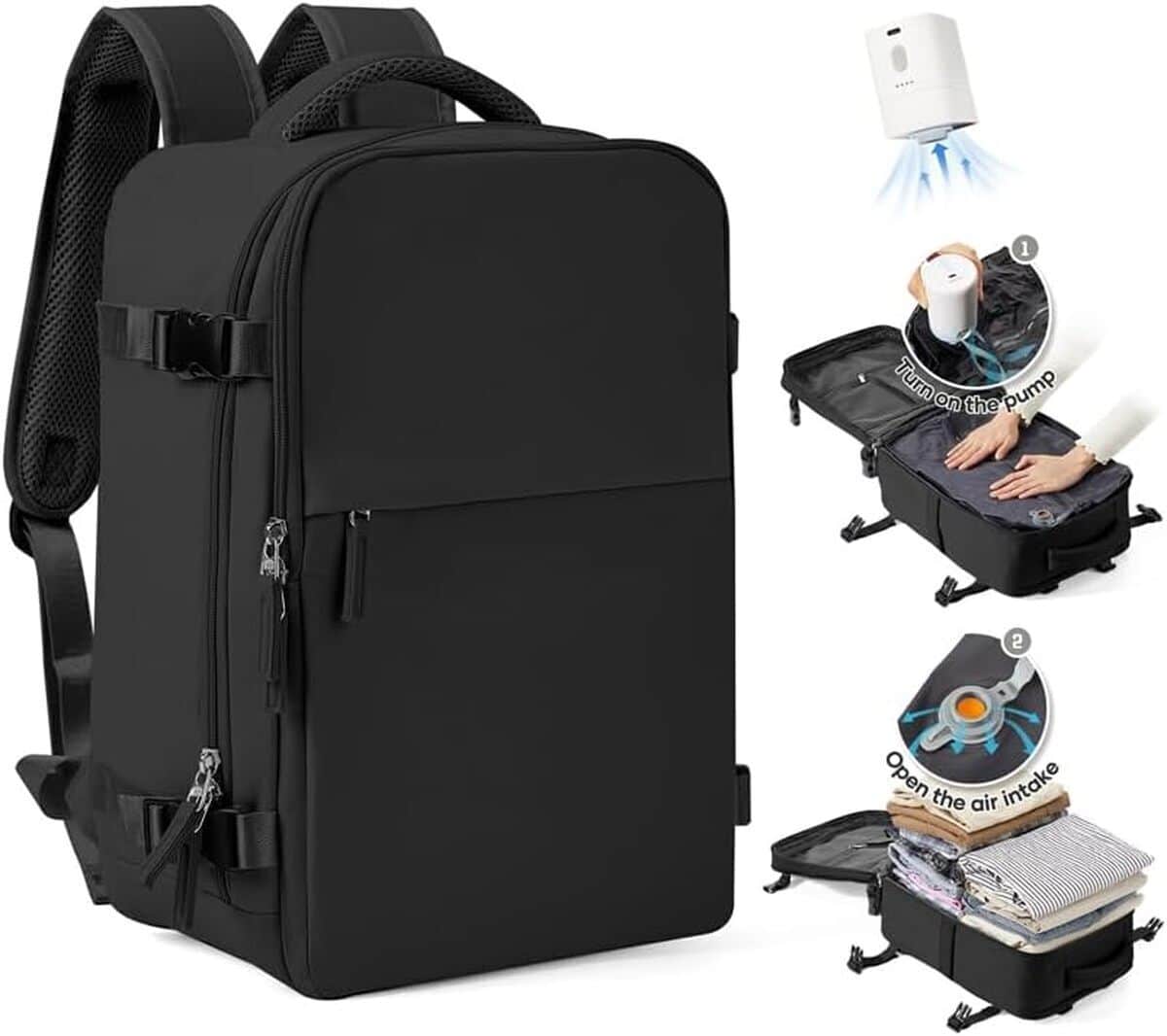Test du sac à dos sous vide SZLX pour voyages en cabine