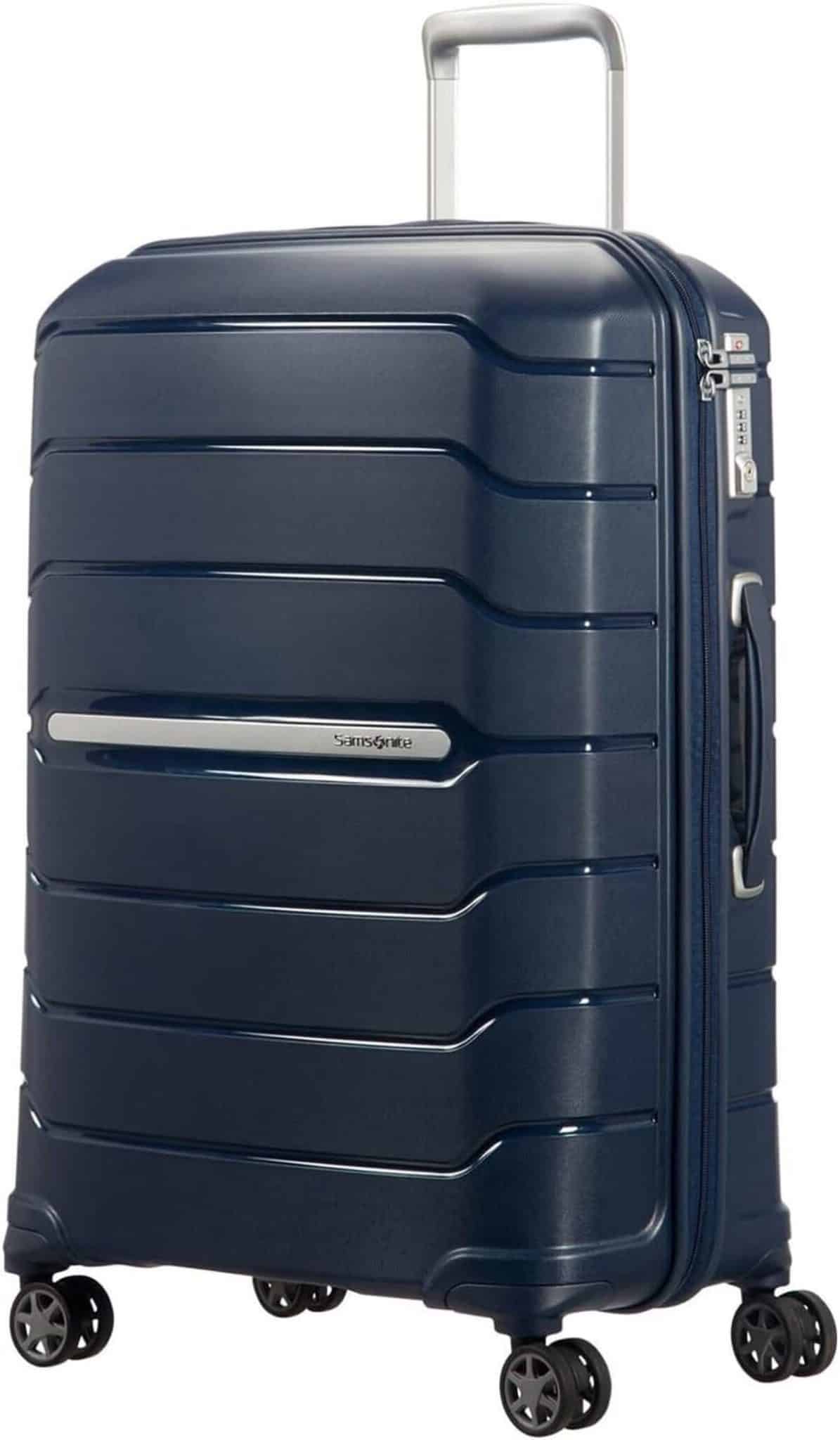Test : valise extensible Samsonite Flux Spinner L 75 cm 111 l bleu marine