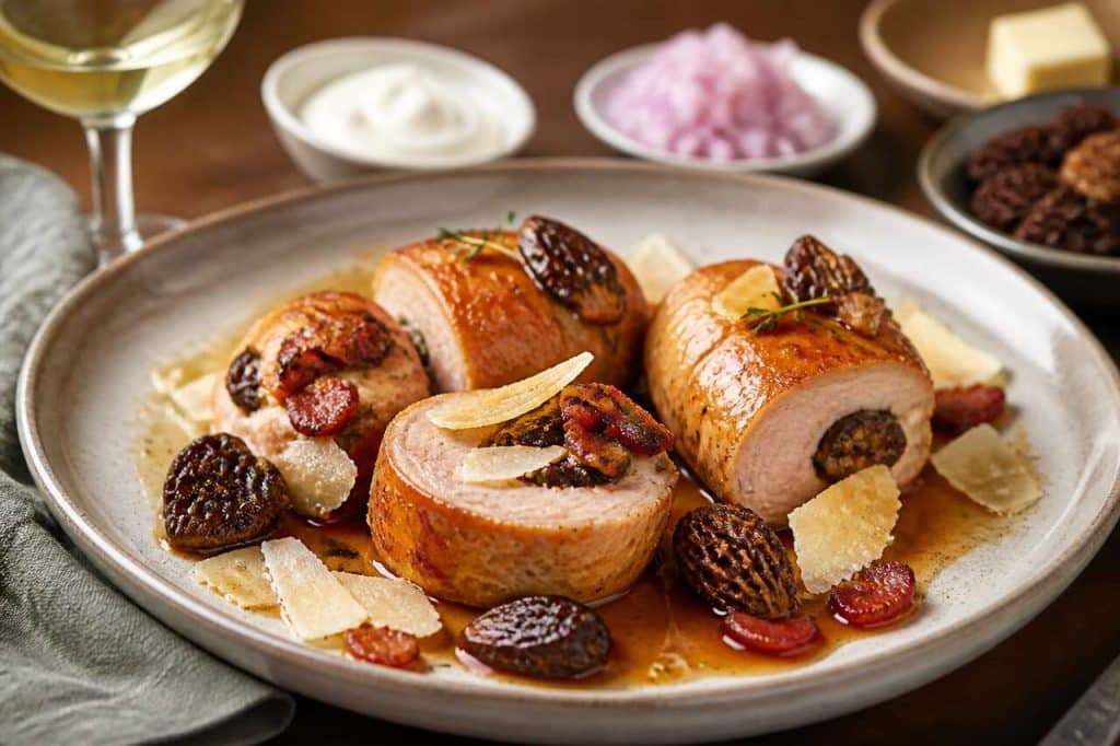 Recette des ballotines de poulet à la franc-comtoise de Philippe Etchebest