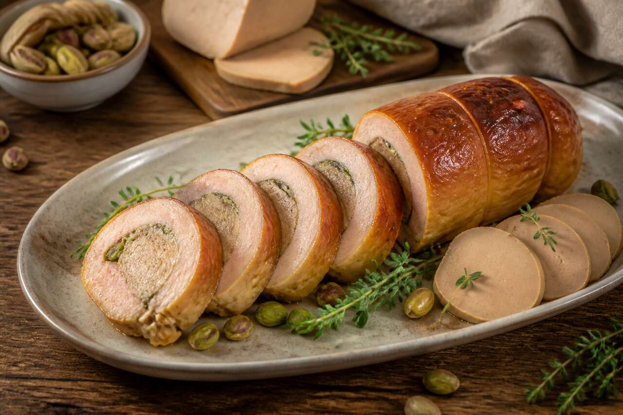 Recette de ballotine de volaille à la mousse de canard