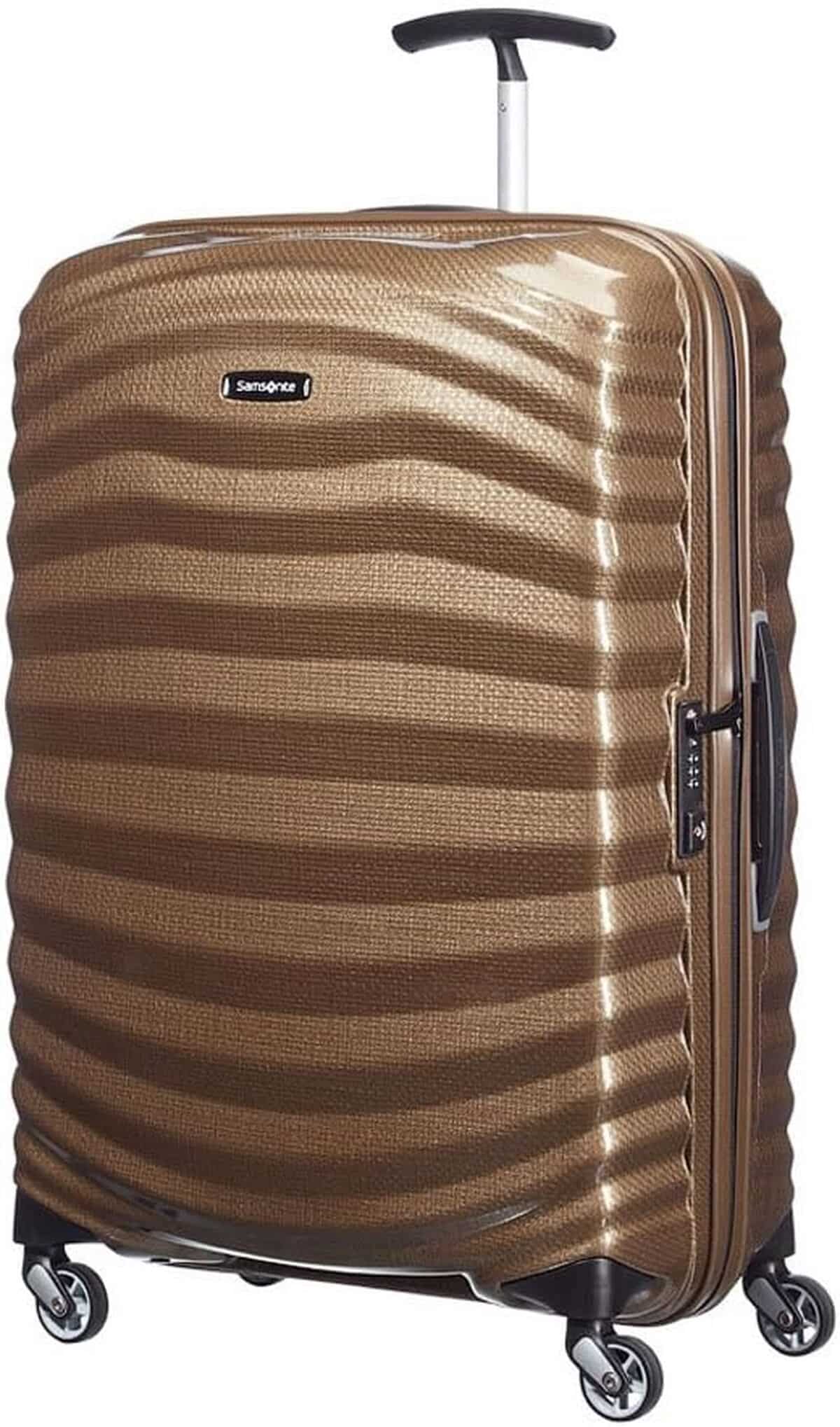 Test de la Samsonite Lite-Shock : valise spinner M sable 73 L