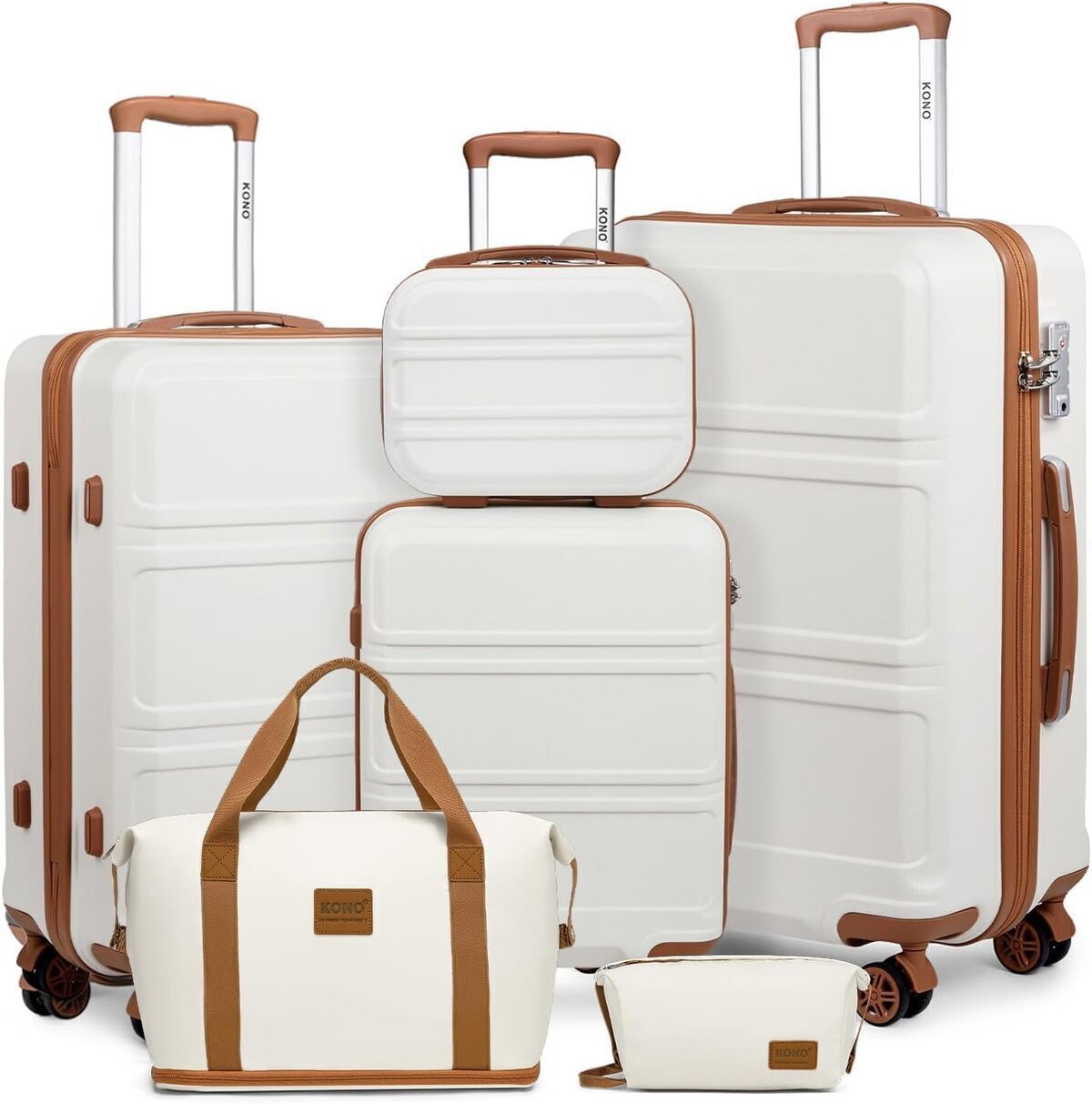 Test du set de valises rigides Kono avec vanity et sac pliable