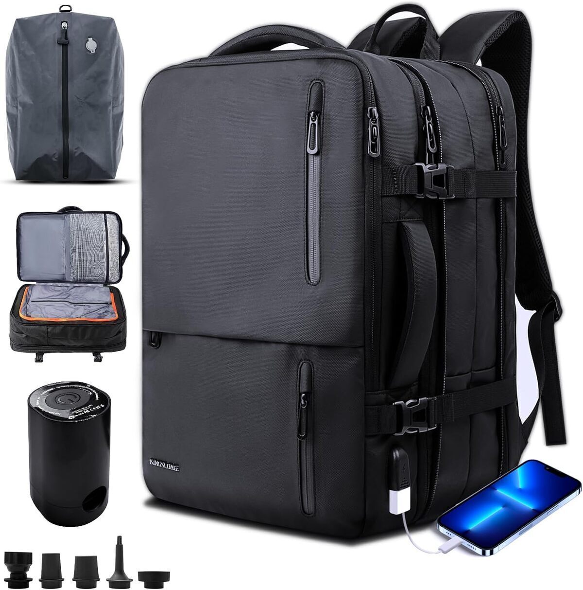 Test du sac à dos Kingslong 35L extensible et imperméable pour voyages