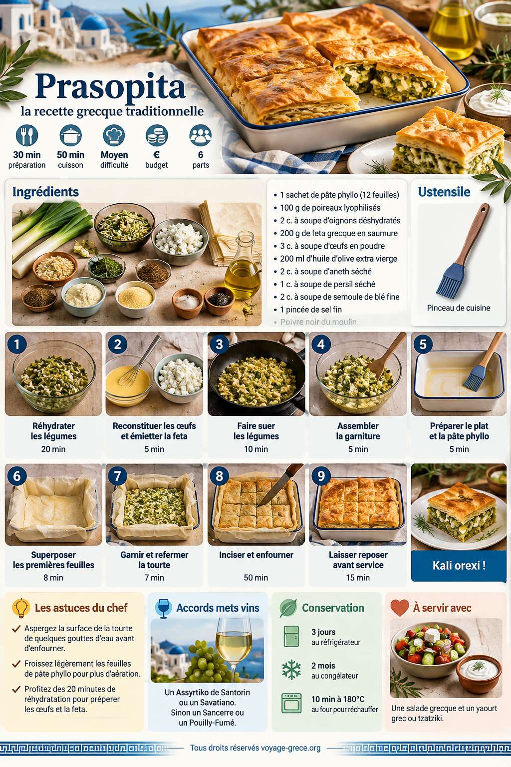 Fiche recette Prasopita : la recette grecque traditionnelle