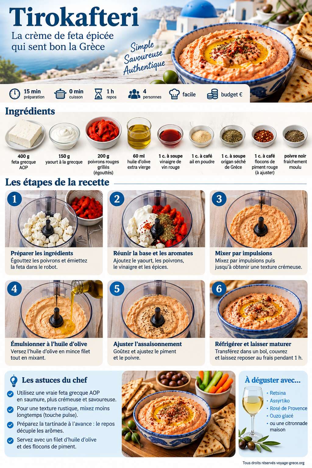 Fiche recette Recette de la tirokafteri : d&eacute;couvrez la pr&eacute;paration grecque savoureuse